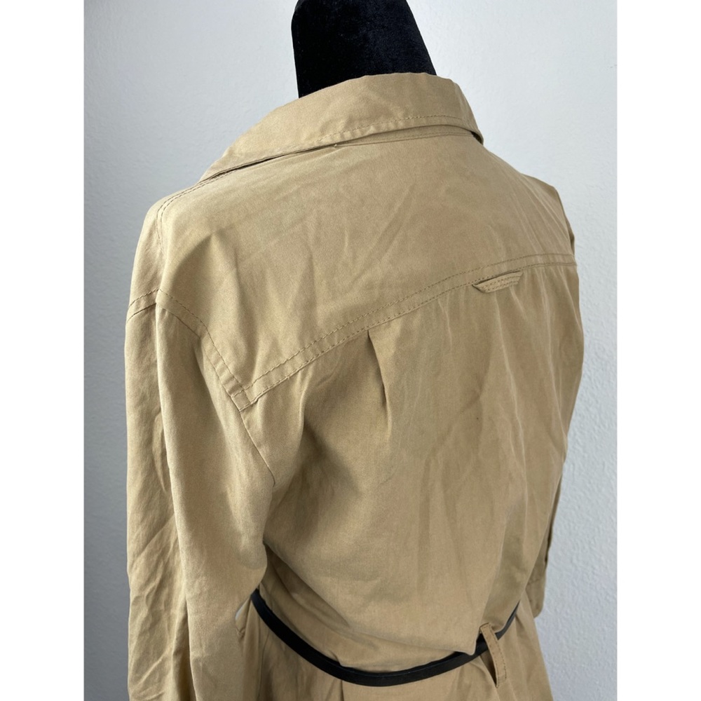 J. CREW • Tan Silk Cargo Shirt Dress, 0P - Picture 9 of 16